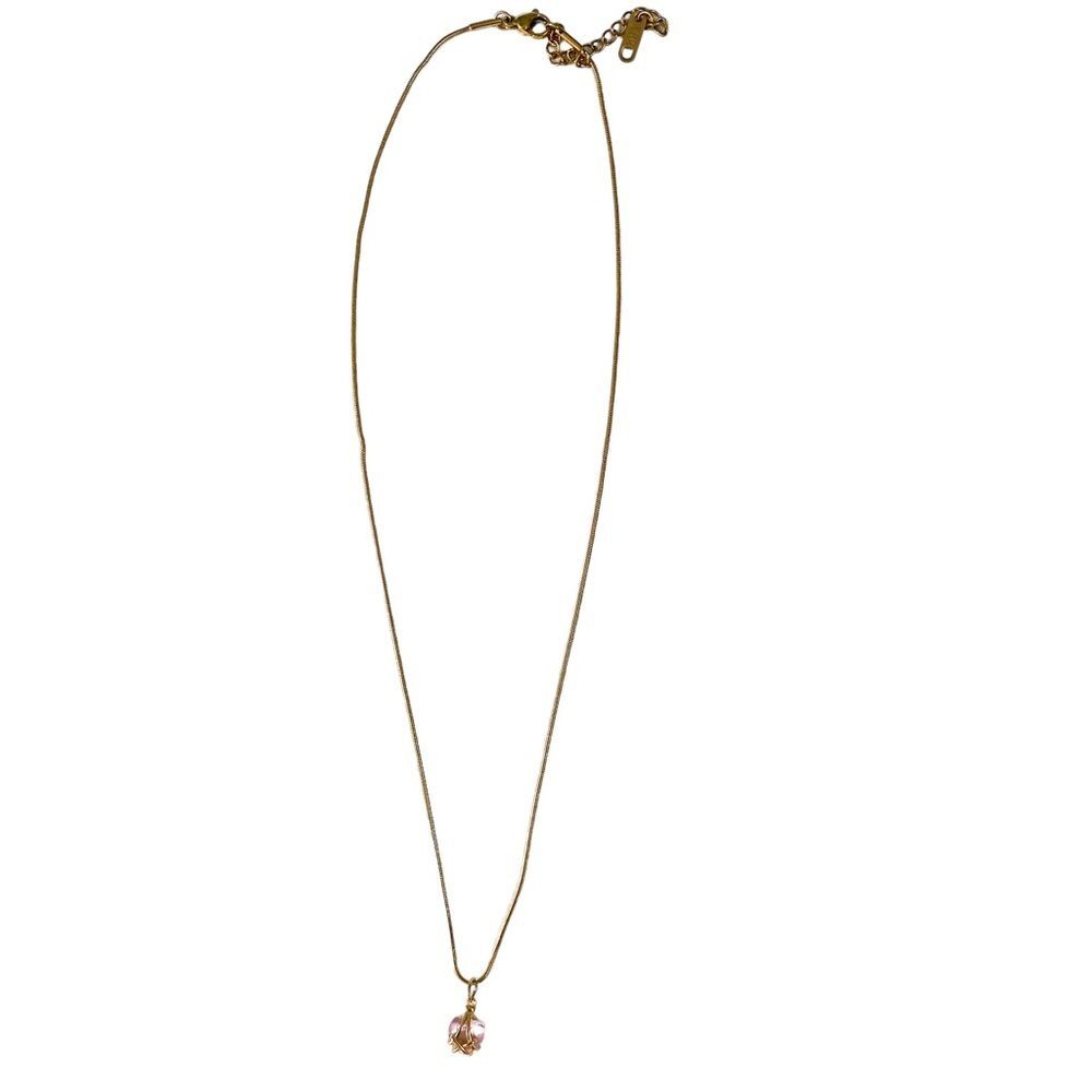 Etsy Handmade Faux Diamond Heart Charm Gold Chain Necklace